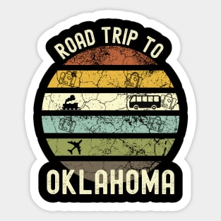 Road Trip To Oklahoma, Family Trip To Oklahoma, Holiday Trip to Oklahoma, Family Reunion in Oklahoma, Holidays in Oklahoma, Vacation in Sticker